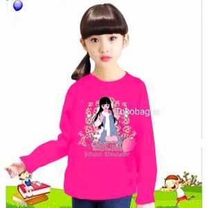 Kaos lengan panjang anak usia 1-12 tahun gambar sakura shool bunga DTF