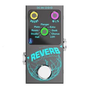 Wireless Guitar Reverbs Device Guitar Reverbs Pedal with Large Footswitch and 9 Digital Effects Designs For Performances