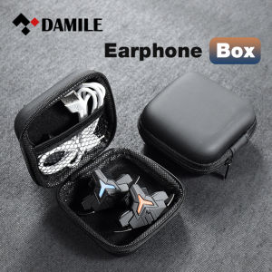 DAMILE Earphone Holder Case Storage Carrying Hard Bag Box Case For Earphone Headphone Accessories Earbuds memory Card USB Cable