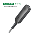 UGREEN Bluetooth 5.0 Transmitter and Receiver 2 in 1 Wireless 3.5mm Bluetooth Adapter, Dual Devices Simultaneously, Aux Bluetooth Audio Flight Entertainment Car Adapter Compatible with TV Car Home Stereo System Headphones Apple Airpods Series. 