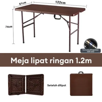 Meja Lipat Panjang Meja Portable HDPE Meja Makan Serbaguna Meja Taman Outdoor Piknik