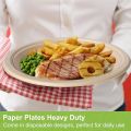 Paper Plates 10 inch, 50 Pack Compostable Plates, Eco Friendly Recycled Paper Plates, Brown Paper Plates Heavy Duty, Large Paper Plates Sturdy. 