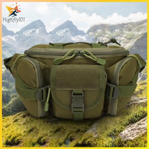 【HOSPORT】Multipurpose Fishing Tackle Waist Bag Nylon Portable Outdoor Sports Waist Pack Waterproof Large Capacity for Camping Hiking Traveling Running