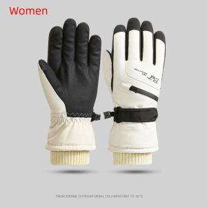 SERAPHYXO พร้อมกระเป๋าซิป ถุงมือสกี นิ้วเต็ม หนาขึ้น ถุงมือหน้าจอสัมผัส ความร้อน แฟชั่น ถุงมือฤดูหนาว ตั้งแคมป์