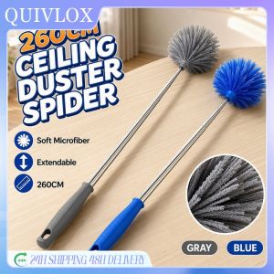Ceiling Duster Extendable Pole Cobweb Cleaner Microfiber Head Anti Static Washable Home Cleaning Tool