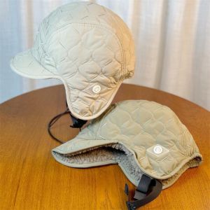 MENGLIANG Warm Bomber Hats Double-sided Ear Protection Lei Feng Hat Casual Thickened Lamb Wool Winter Cap Men and Women
