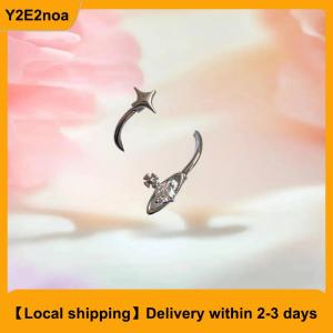 【Local shipping】 1PC Star Surround Planet Spiral Stainless Steel Ear Bone Nail For Women New Fashion Zircon Earrings Accessories Jewelry