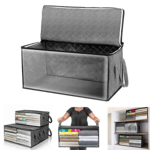 Foldable Comforter Storage Bag Household Clothing Storage Box Dustproof Quilt Storage Bra Socks Wardrobe Organizer