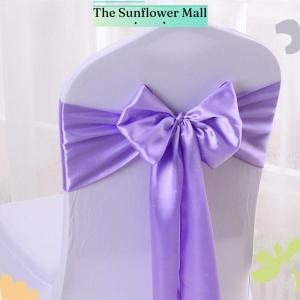Sunflower Colourful Satin Sash Wedding High Quality Chair Bow For Chair Covers Sash Birthday Party Hotel Show Decoration Wholesale