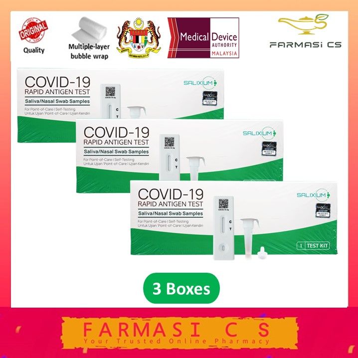 FARMASI CS Salixium Saliva + Nasal Swab Rapid Antigen Covid19 Test Kit