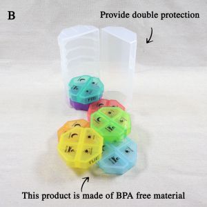 WOW Simple and Premium Organizer Pill Box Smart Diamond Pill Case [PB1006]