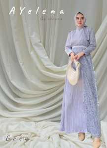 AYELENA gamis brukat dress elegan modern gaun wanita untuk pesta kondangan hajatan lebaran