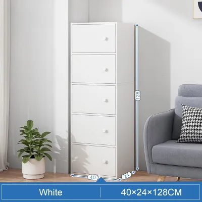 LALA 6 Tier Bookshelf with Doors Multipurpose Shelf/Rak Buku 3 Tingkat/Home Furniture Kabinet Baju Storage Cabinet/Wood Shelf 书架储物架