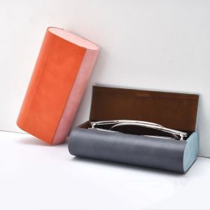 URBAG Double Layer Double Eyeglasses Case PU Leather Waterproof Sunglasses Box Portable Large Capacity Eyeglasses Holder Men