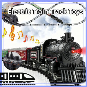 Electric Retro Assembled Small Train with Track Light & Sound Simulation Children’s Educational Toys