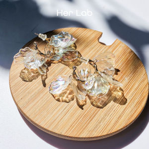 Her Lab Jewelry | Womens Real Gold Drop Earrings Korean Shell Earrings 925 Silver Stud Earrings Multicolor Multi-Layer Drop Earrings Luxury Engagement Earrings