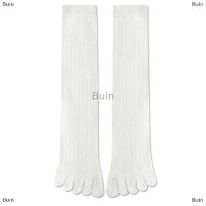 [COD] Buin Men Toe Socks Long Cotton Simple Business Stockings Breathable 5 Finger Socks Calf For 4 Seasons