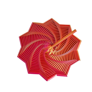 SKJK 3D Printing Fractal Fidget Star Model Expanded Visual Illusion Whirling Spiral Ornaments Childrens Gifts with Handles Decompression Toy Kid/ Adult