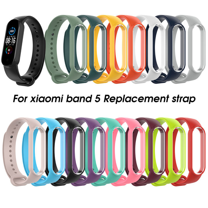 For Xiaomi Mi Band 9 8 7 6 strap สมาร์ทวอทช์สายรัดข้อมือ Bracelet Replacement สาย ซิลิโคน for xiaomi band 6 สาย MiBand 6 Wrist Color TPU Strap