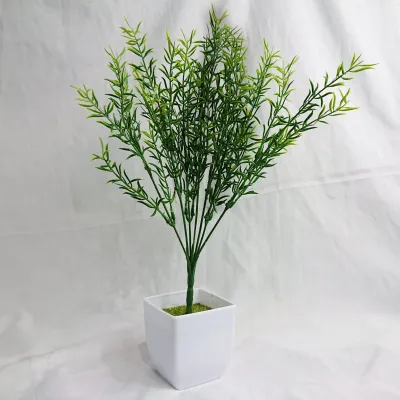 Sampai7an PBP38 / Ornamen Tanaman Hias Hijau Plastik Artificial Flower Dekorasi Rumah Ruangan Pot Bunga Palsu / COD