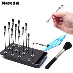 Model Painting Stand Base 12PCS Magnetic Flexible Alligator Clip Sticks Kit with Brush for Model Paint Base Airbrush Spray Tool