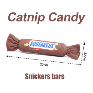Candy Catnip Mint Toy Teeth Grinding Bite Resistant Cat Teasing Stick Cat Self-fun Pillow Teaser Toy