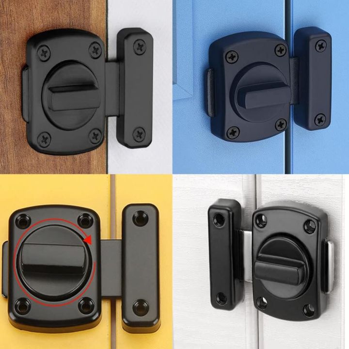 Rotating Door Latch High-Quality Black Door Latch Lock for Security and ...