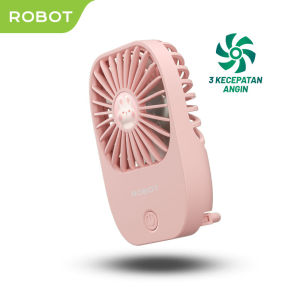 ROBOT Kipas Mini Karakter Kelinci Portabel 1200mAh Kipas Angin Lucu Genggam Kipas Berdiri Free Stiker RT-BF25 Original - Garansi 1 Tahun
