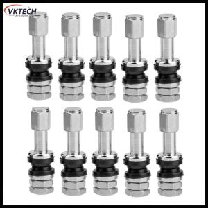 【Vktech】10 วาล์วยางรถยนต์แบบไม่มียางพร้อมฝาครอบกันฝุ่น