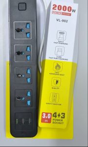 ⭐【BEST SELLER】VL-902 2000W Power Strip UK Plug 3.0m Cable Safety Shutter Extension Socket