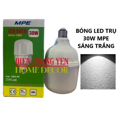Đèn Led MPE - BH 2 năm - Bóng đèn led bulb trụ 20W 30W 40W 50W siêu sáng hàng Việt Nam công nghệ Đức chất lượng cao