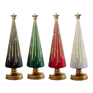 Clock Controlled Sparkling Sparkling Heaven Glass Forests With LED Radiances And Auto For Celebratory Home Décor