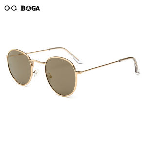 OQ BOGA 25 Colors Fashion Metal Oval Frame Sunglasses Women Men Eye Protection Sun Glasses
