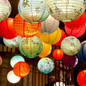 huiheyu lantern kids chinese lantern 灯笼diy 灯笼中秋节 3D Mid-Autumn Festival Lantern Paper Round Flower Lamp Mid Autumn Lantern Cute Rabbit Ancient Style Handheld Lantern Women