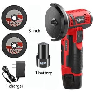 REAIM Cordless Angle Grinder - 3 Inch Portable Mini Polishing & Cutting Machine for Home DIY