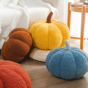 Luxury Woody Decor Pumpkin Shaped Pillow Nordic Style Room Decor Plush Sofa Living Room Bedside Bed Cushion