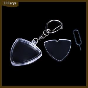 [Hillarys] Guitarists Storage Guitar Pick Collection Box Clear Holder Keyring Bag Heart Shaped Picks Size Case Musical Accessories