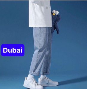 QUẦN BAGGY JEAN NAM CHẤT BÒ ỐNG RỘNG SUÔNG XANH TRƠN NHẬT BẢN HOT TREND DB-5678 - DUBAI FASHION