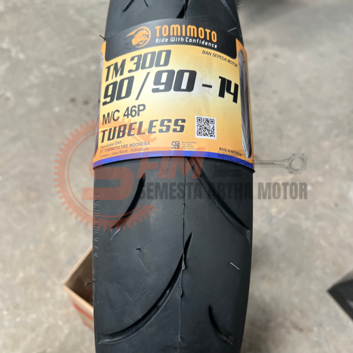 Tomimoto%20Ban%20Luar%20TM300%2090/90%20Ring%2014%20Tubeless%20Medium%20Compound%C2%A0Motor%20Matic%20Beat%20Vario%20-%20Image%205