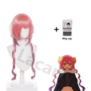 Anime Miss Kobayashis Dragon Maid 2 Iruru Cosplay Costumes Women Halloween Party Black Tube top Cloak Wig Full Set h2610