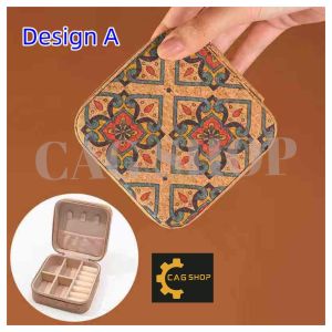 CAG SHOP 1pc Portable Jewelry Travel Storage Box Jewelry Gift Box Small Compact Ring Organizer