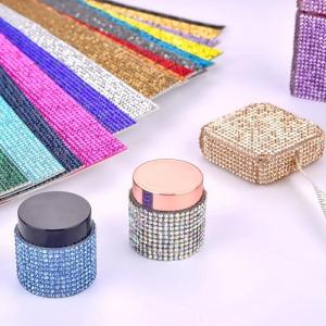 12x20cm Crystal Rhinestone Sticker Self-Adhesive Sparkle Diamond Sheet for Arts Crafts Gift Decor PH