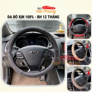 Bọc Vô Lăng Tay Lái Ô Tô Chất Liệu Da Bò Thật 100%- J742 Size 38cm Cho Mọi Dòng Xe Từ 4 Đến 16 Chỗ