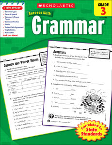 Worksheet SCHOLASTIC Success With Grammar แบบฝึกหัด ไวยากรณ์ G.1 - G.5