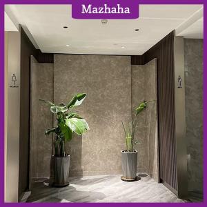 Mazhaha แผ่นป้ายห้องน้ำอะคริลิคสำหรับผู้ชายและผู้หญิงป้ายติดผนังประตูห้องน้ำแบบเรียบง่าย