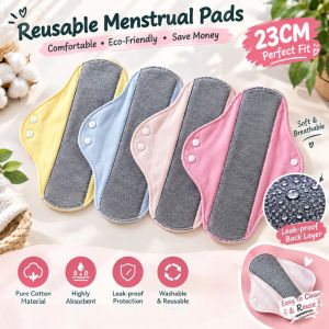 Reusable Pure Cotton Menstrual Cloth Pads Leak Proof Protective Pads Washable Cloth Pads Panty Liner