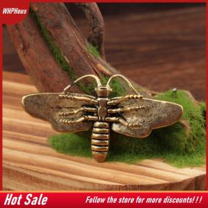 【COD】🔥🔥🔥 1 3Pcs Brass Moth Sculpture Insect Figurine For Desk Decor Vintage Collecton Study Room & Bookshelf Ornament​