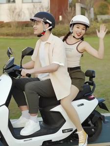 Motorcycle Half Helmet 3C Certified | Dual Lens with Brim Option | UV50+ ABS Shell Safety Helmet for Men Women