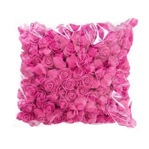 AODDO 100Pcs 3.5cm Artificial Flowers Foam Handmade Foam Rose Heads Gift Wreath Making Artificial Rose Flowers Home Decor