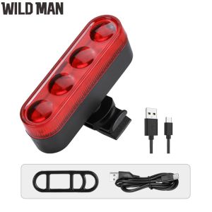Xe đạp LED Đèn sau có thể sạc qua USB 4 bánh răng phía sau Xe đạp ánh sáng cho tầm nhìn an toàn đi xe ban đêm